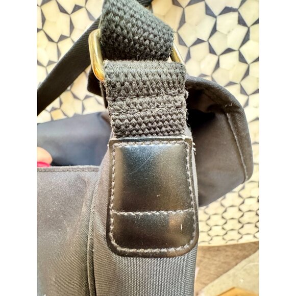 Ralph Lauren Black Messenger Bag With Gold Crest Logo - Shoulder Crossbody - Picture 10 of 16